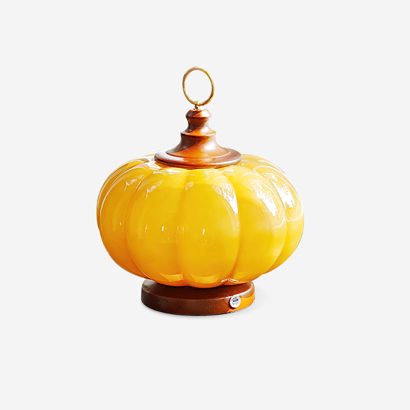 Pumpkin Glass Table Lamp | Souliia