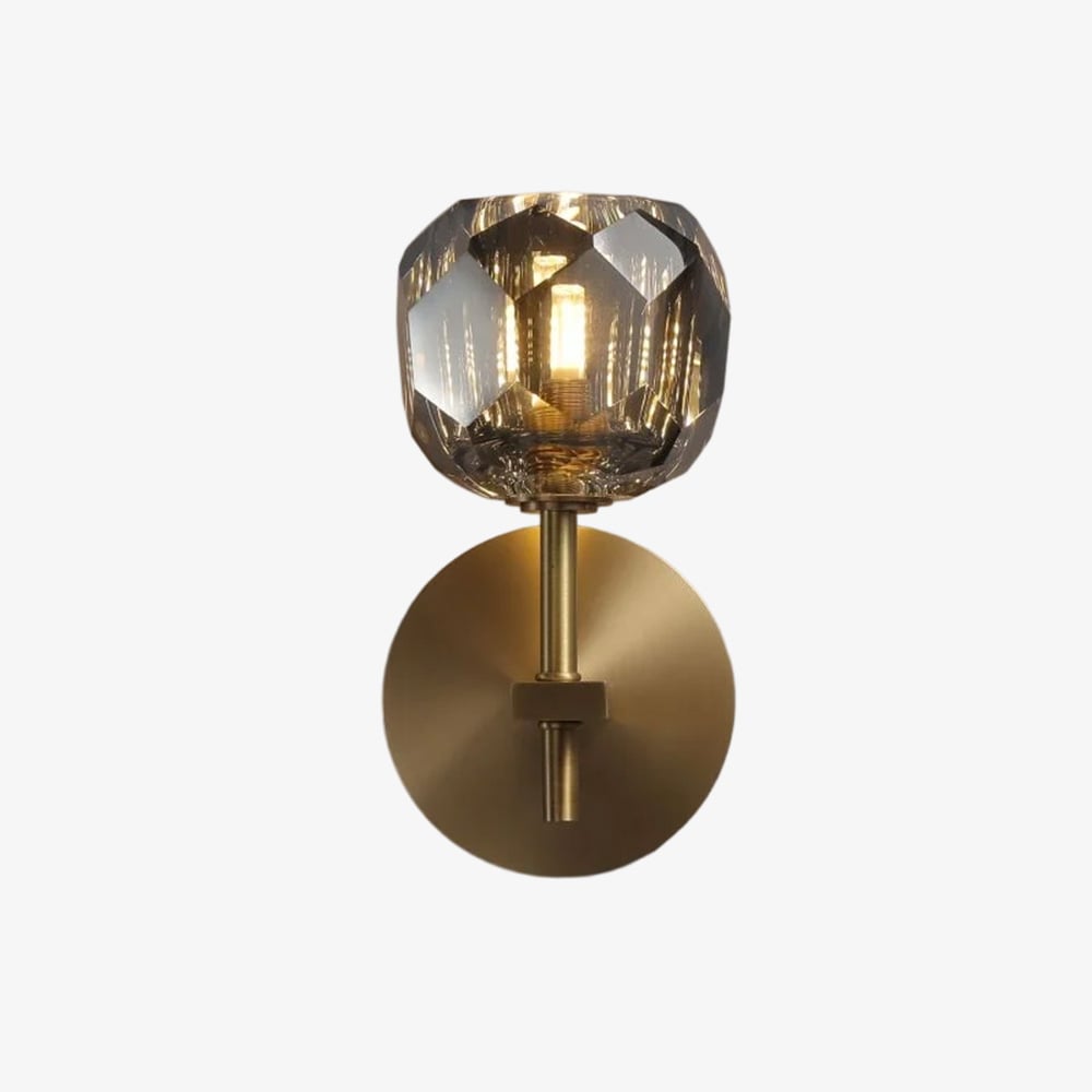Lustrielle klare Glas-Zylindrische Wandleuchte – moderne luxuriöse Wandlampe für den Flur | Souliia