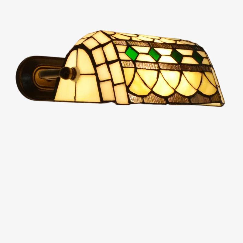 TF Tivanny Floral Stained Glass Wall Light - Tiffany Inspired Wall Sconce for Bedroom or Hall Decor | Souliia