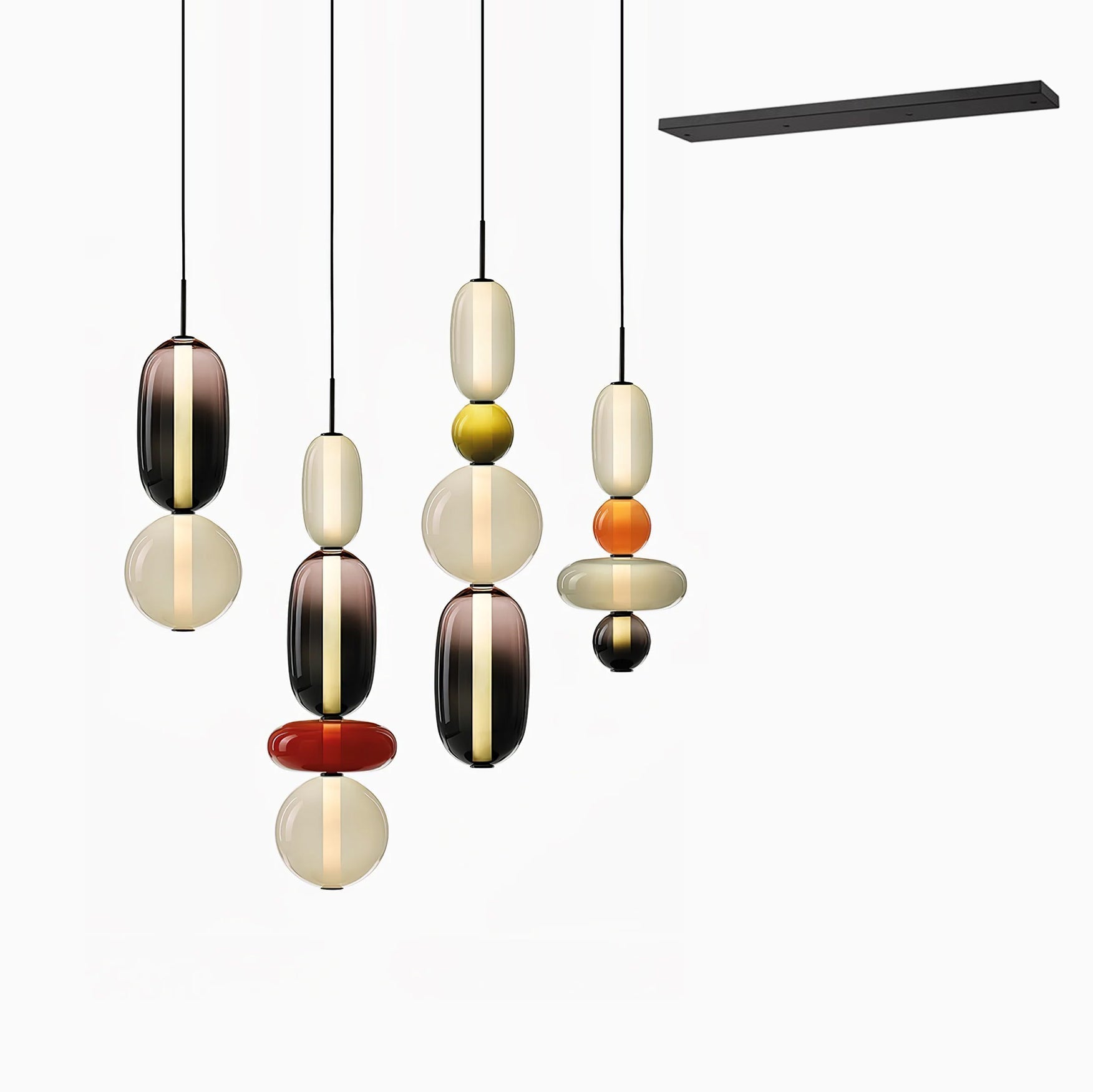 Buntglas Kronleuchter | Souliia