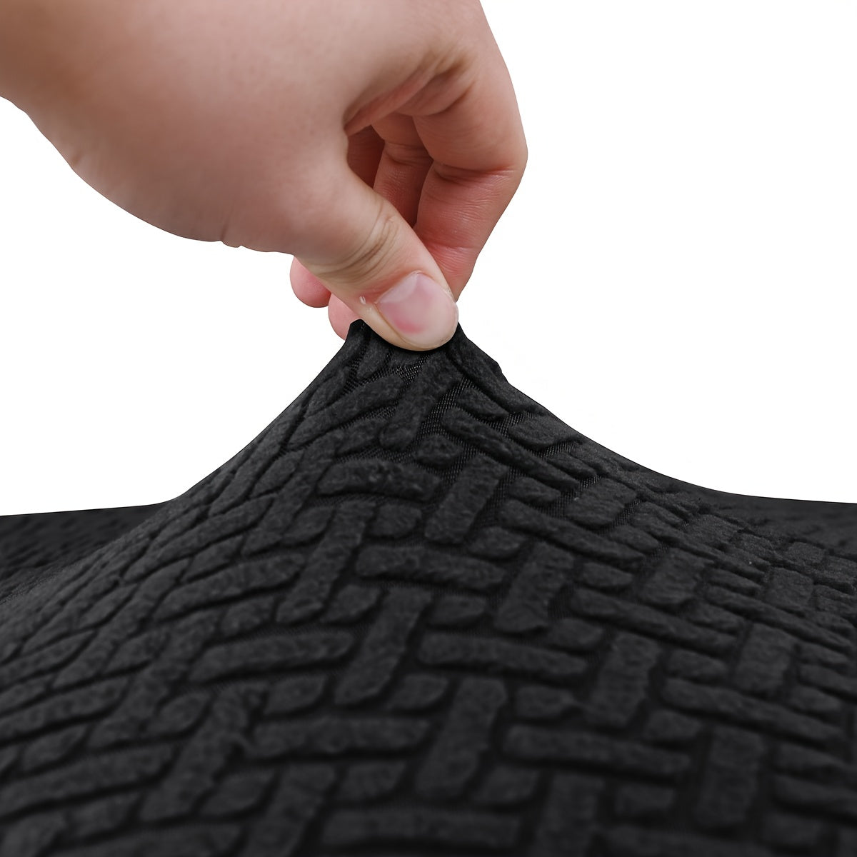 OfficeGuard Elastic Back Cover Set — Secure Elastic Edge, Split Chair Design