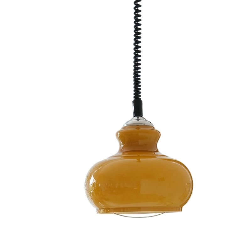 Lunea Nordic Adjustable Retro Cream Glass Pendant Light | Souliia