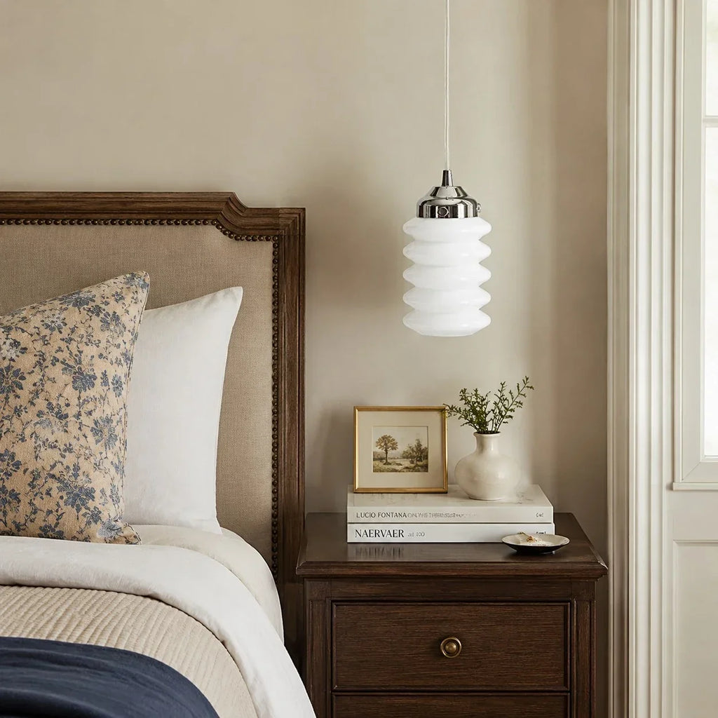 Ribbed Glass Pendant Light | Souliia