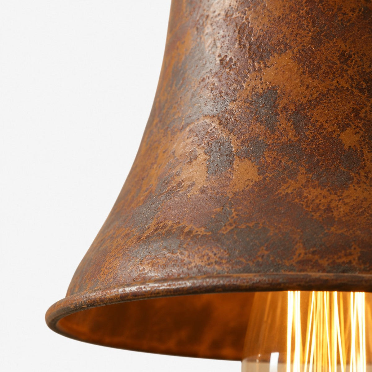 Rust Bell Shade Vintage Industrial Pendant Light for Kitchen Island | Souliia