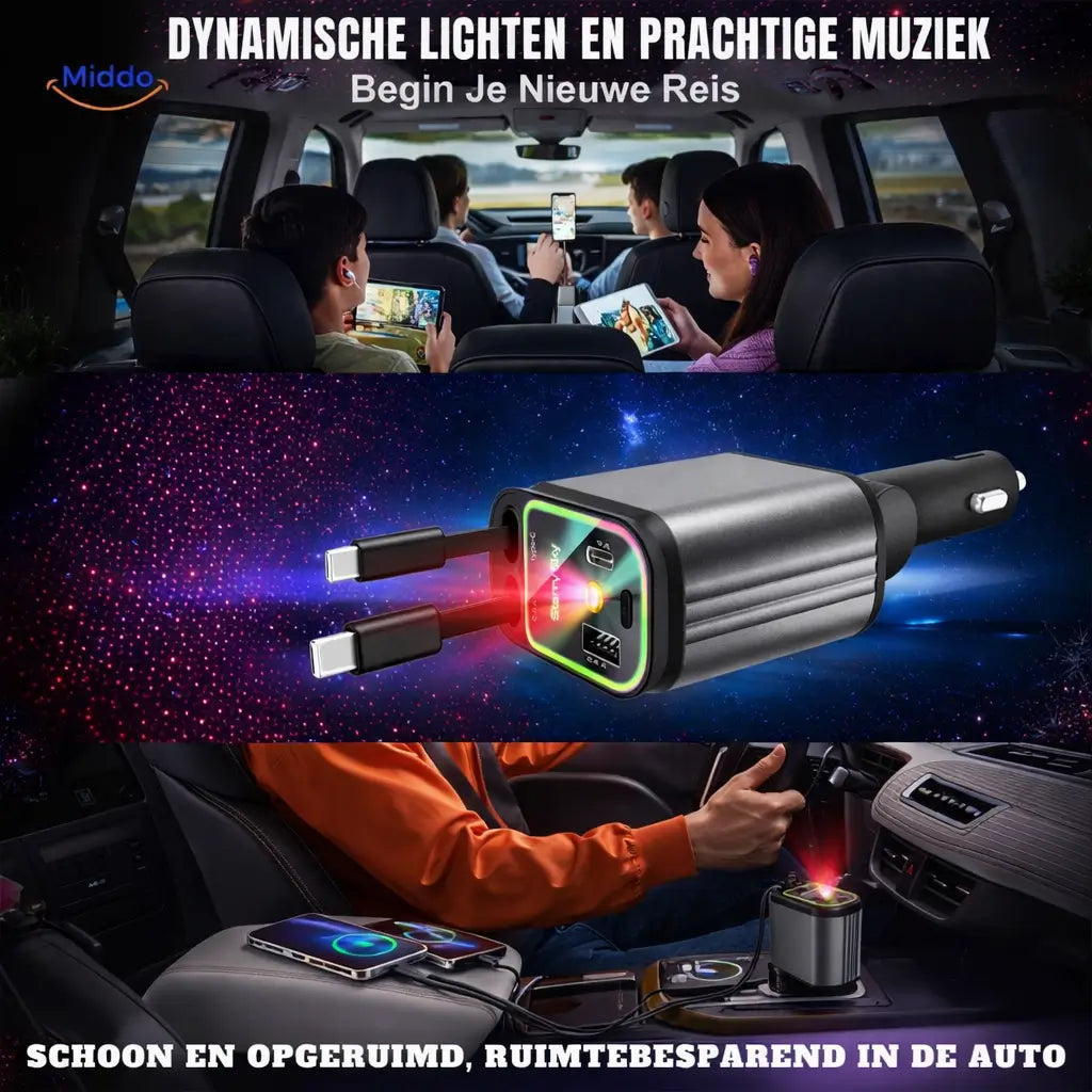 VoltAura — Charge Four Devices Fast & Light Up Your Night Drive Sky - Souliia