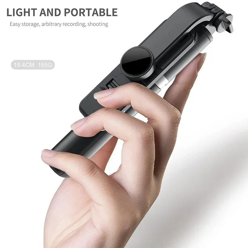Selfie tyč se stativem — výsuvná nastavitelná tyč o délce 1045 mm