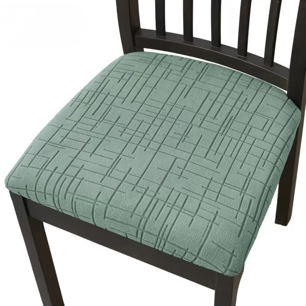 Crossfit Elastic Dining Chair Covers — Cross-Textured Stretch Fabric, Secure Fit