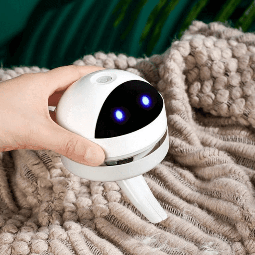 Dobíjecí USB stolní vysavač ve tvaru robota pro snadné odstraňování prachu - Souliia