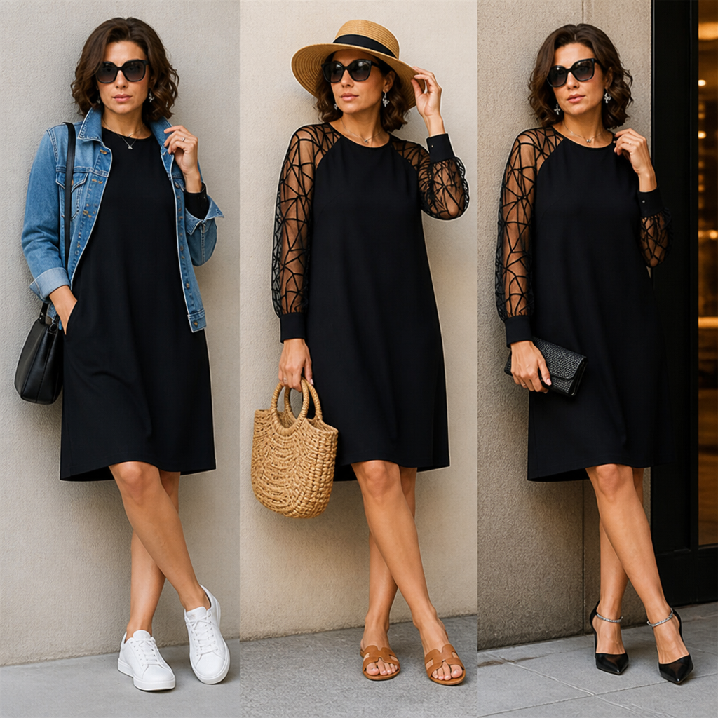 VioraLuxe Black Tunic Dress — Unleash Confidence with Effortless Comfort and Chic Style - Souliia