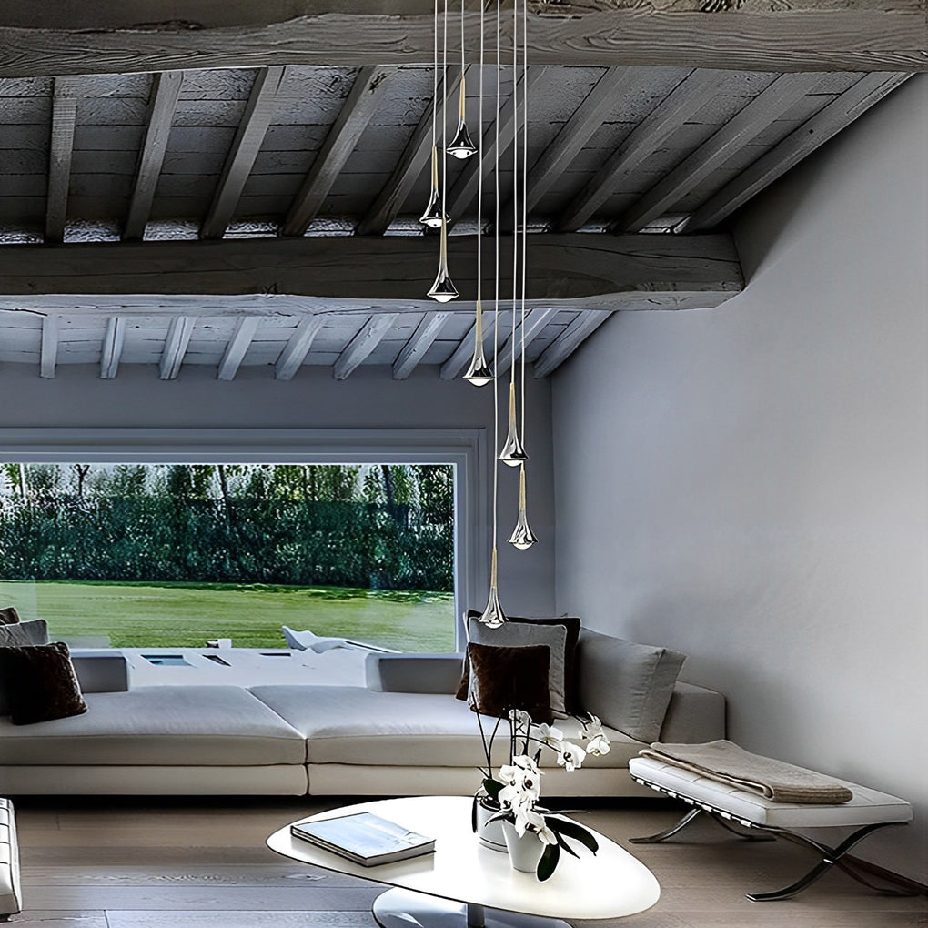 Lumenora LED Teardrop Pendant Light — Nordic Metal Ceiling Fixture