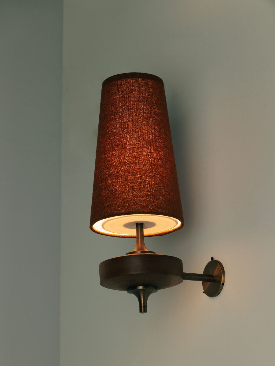 Rowan Retro Fabric Shade Wall Sconce – Classic Fabric Lighting For Bedroom | Souliia