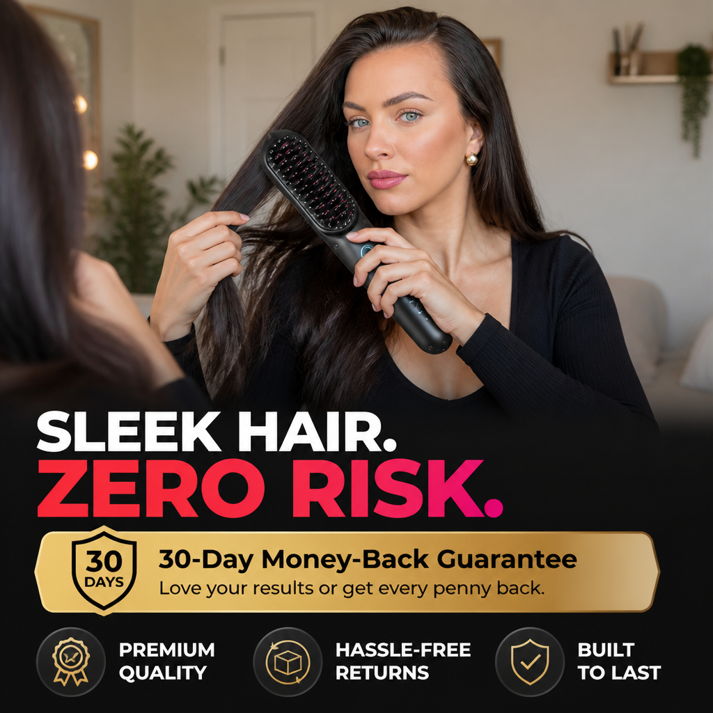 RadianceRush — Brossez les frisottis pour obtenir des cheveux brillants et lisses comme au salon, en un seul passage sans fil - Souliia