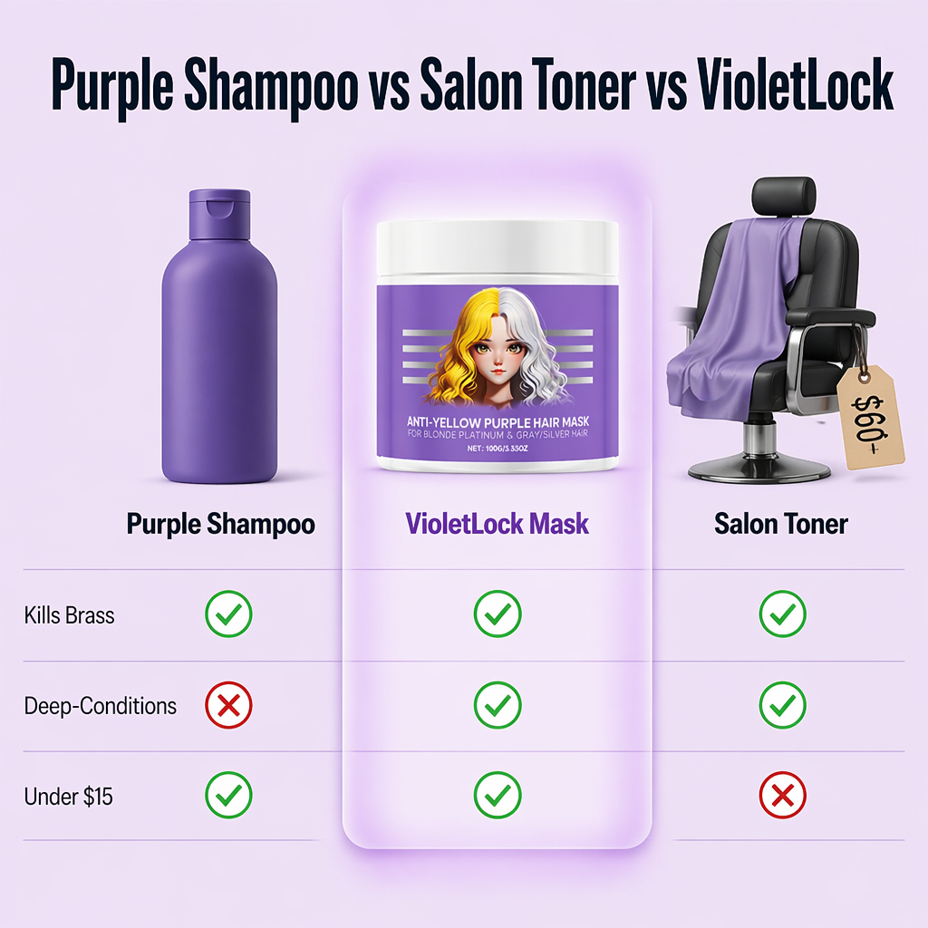 VioletLock — Kill Brassy Yellow, Deep-Condition & Keep Blonde Cool Between Salon Visits - Souliia
