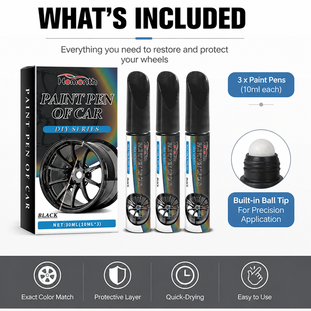 VeloMist Wheel Touch-Up Trio — Instantly Restore Your Ride’s Flawless, Showroom Shine - Souliia