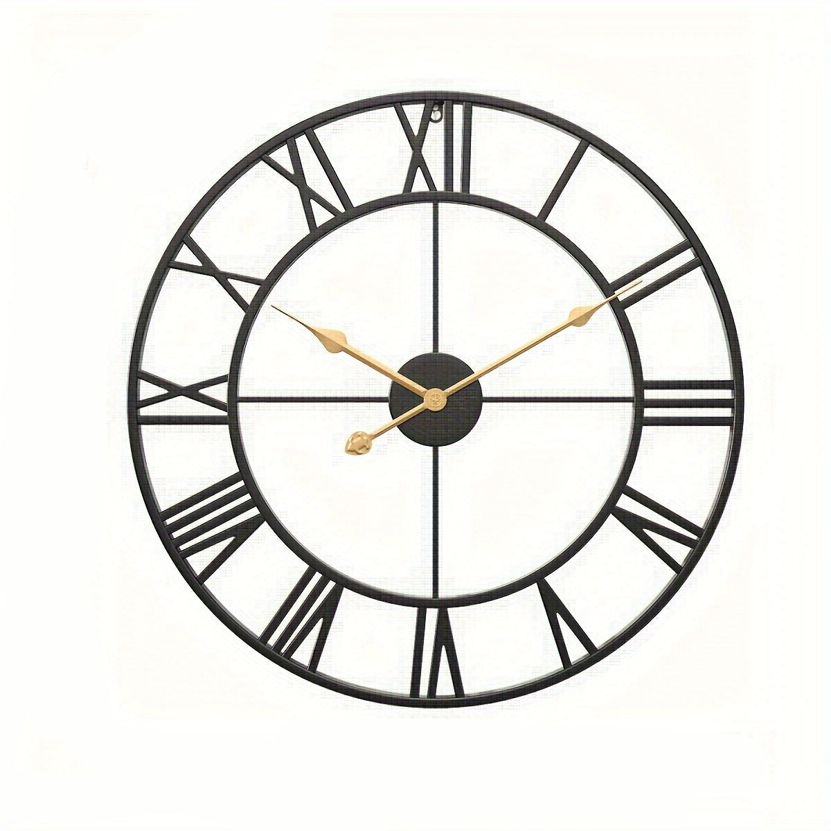 Serenetime Classic Round Wall Clock — Metal Frame, 30cm Diameter, Silent Sweep