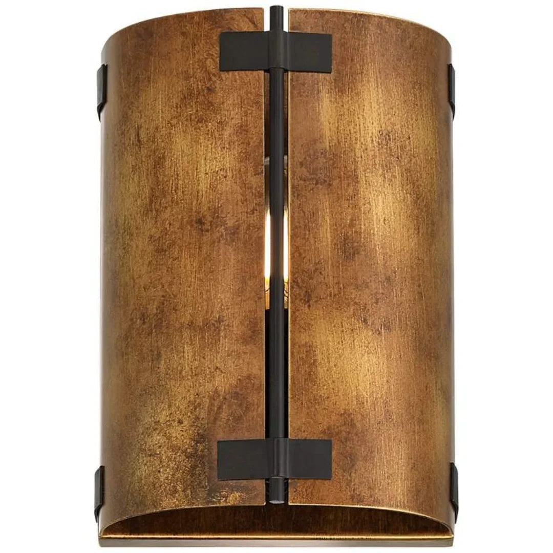 Rustivon Curved Wall Sconce - Vintage Metal Light for Bedroom | Souliia