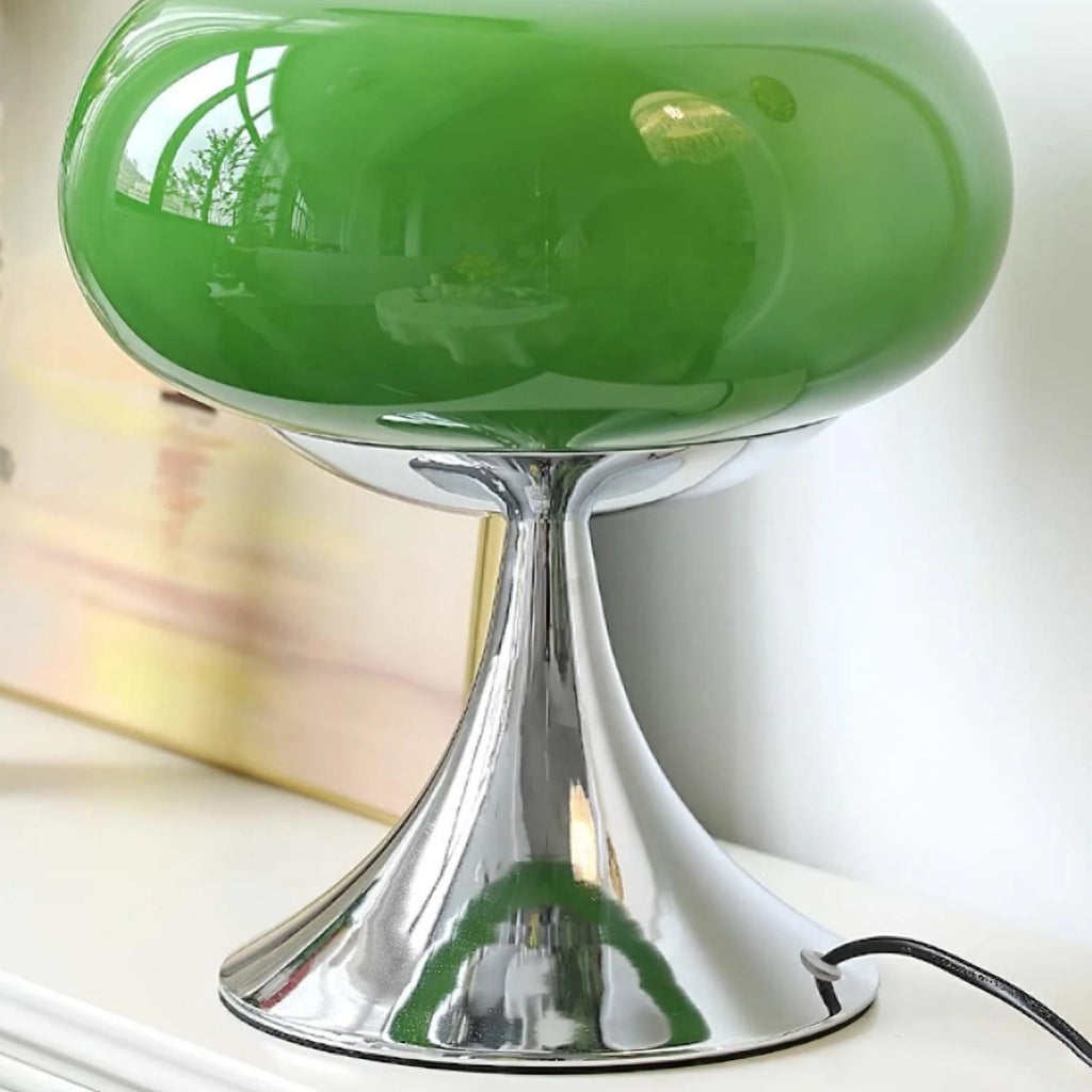 Lampada da tavolo arrotondata Verdoma in stile modern art - Per camera da letto e soggiorno | Souliia