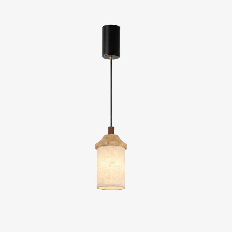 Travertine Pendant Light with Natural Stone Texture | Souliia