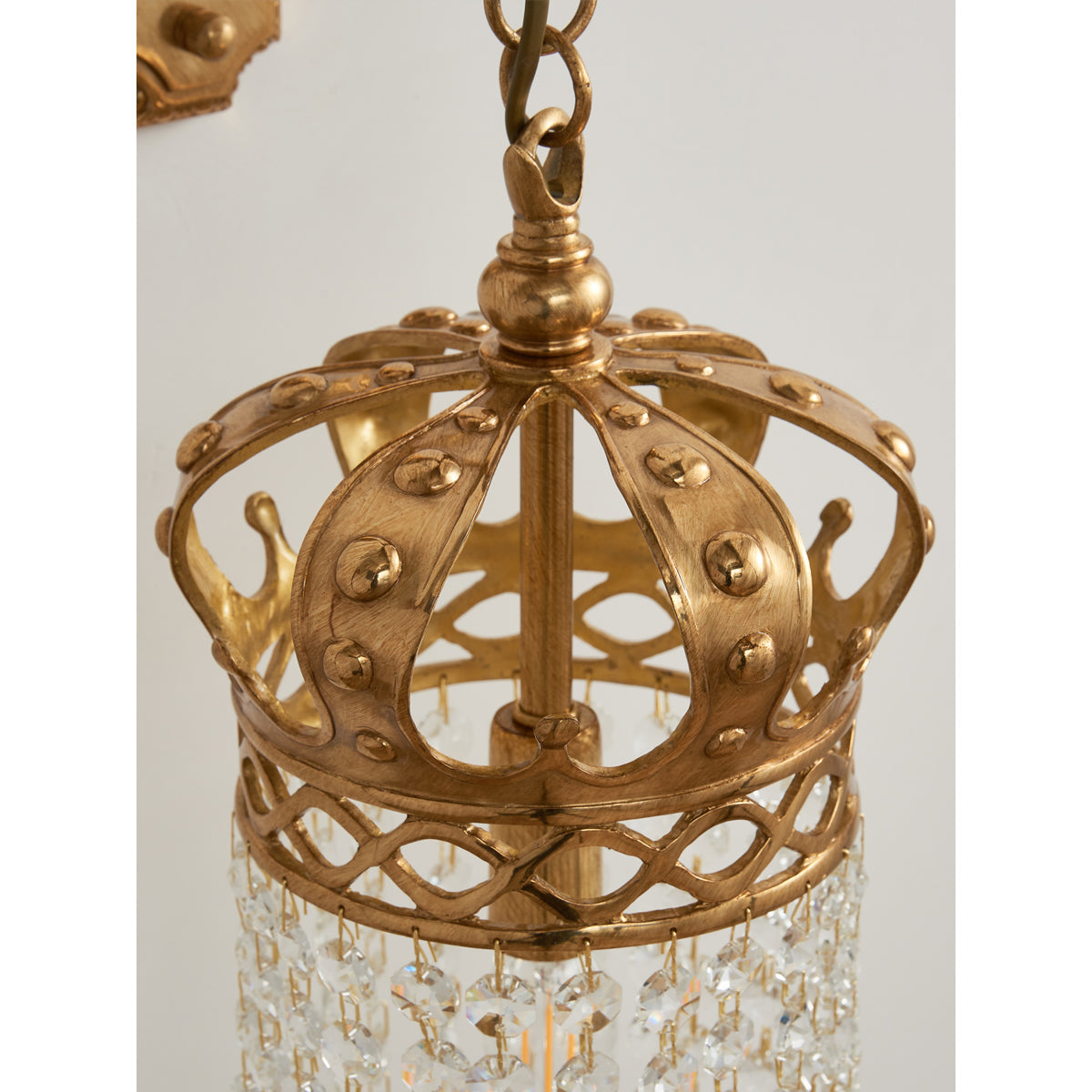 Timon Brass Crown Wall Lamp | Souliia