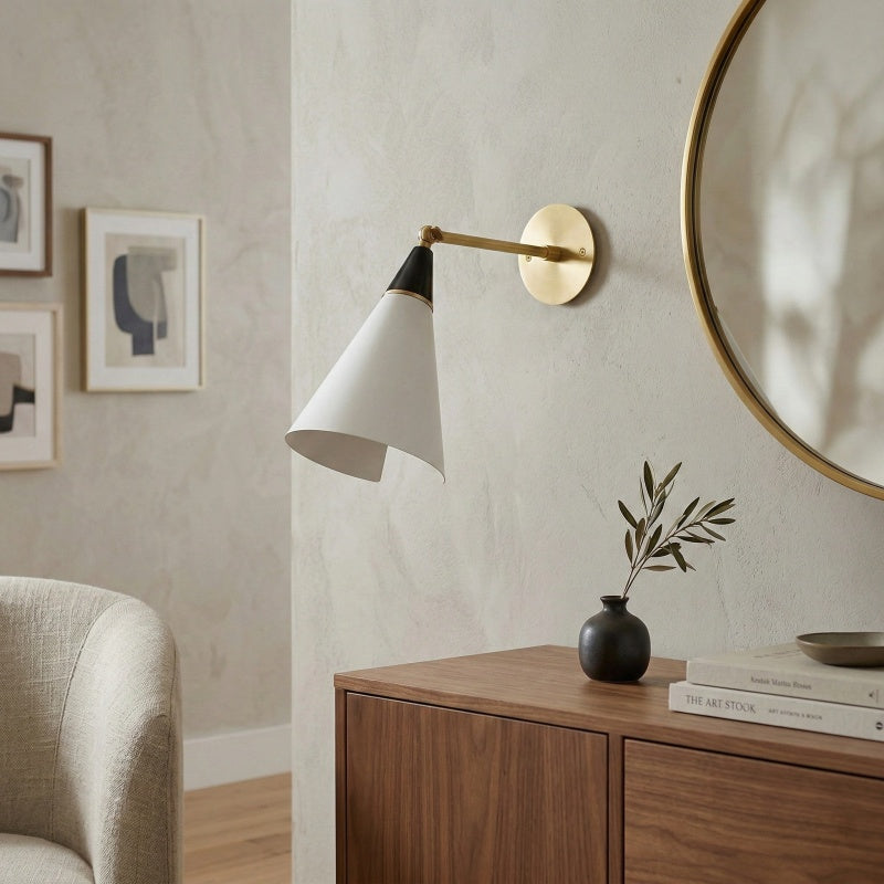 Lampada da parete minimalista Oribelle – Applique contemporanea in metallo per ambienti interni | Souliia