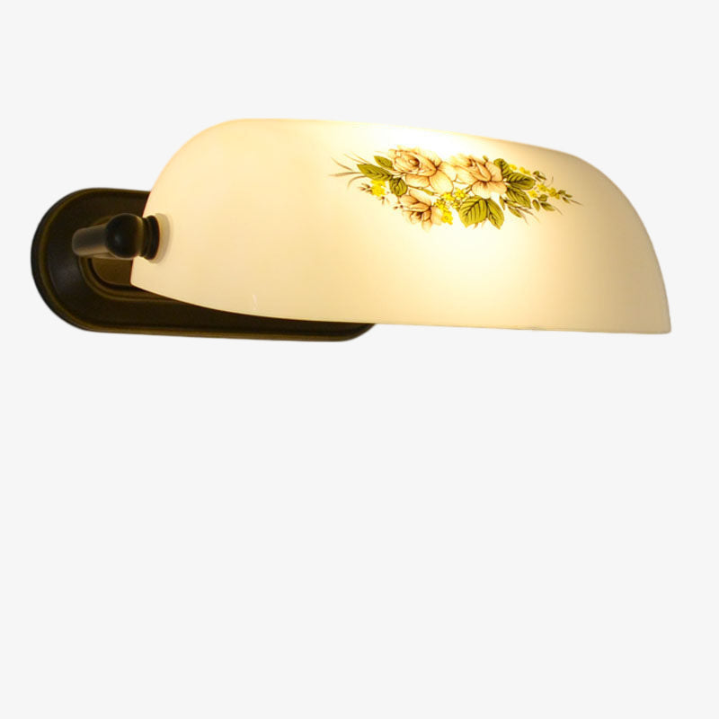 TF Tivanny Floral Stained Glass Wall Light - Tiffany Inspired Wall Sconce for Bedroom or Hall Decor | Souliia