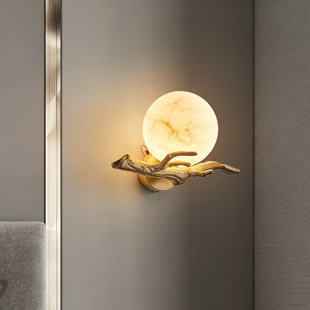 Retro Twigs Alabaster Wall Lamp | Souliia