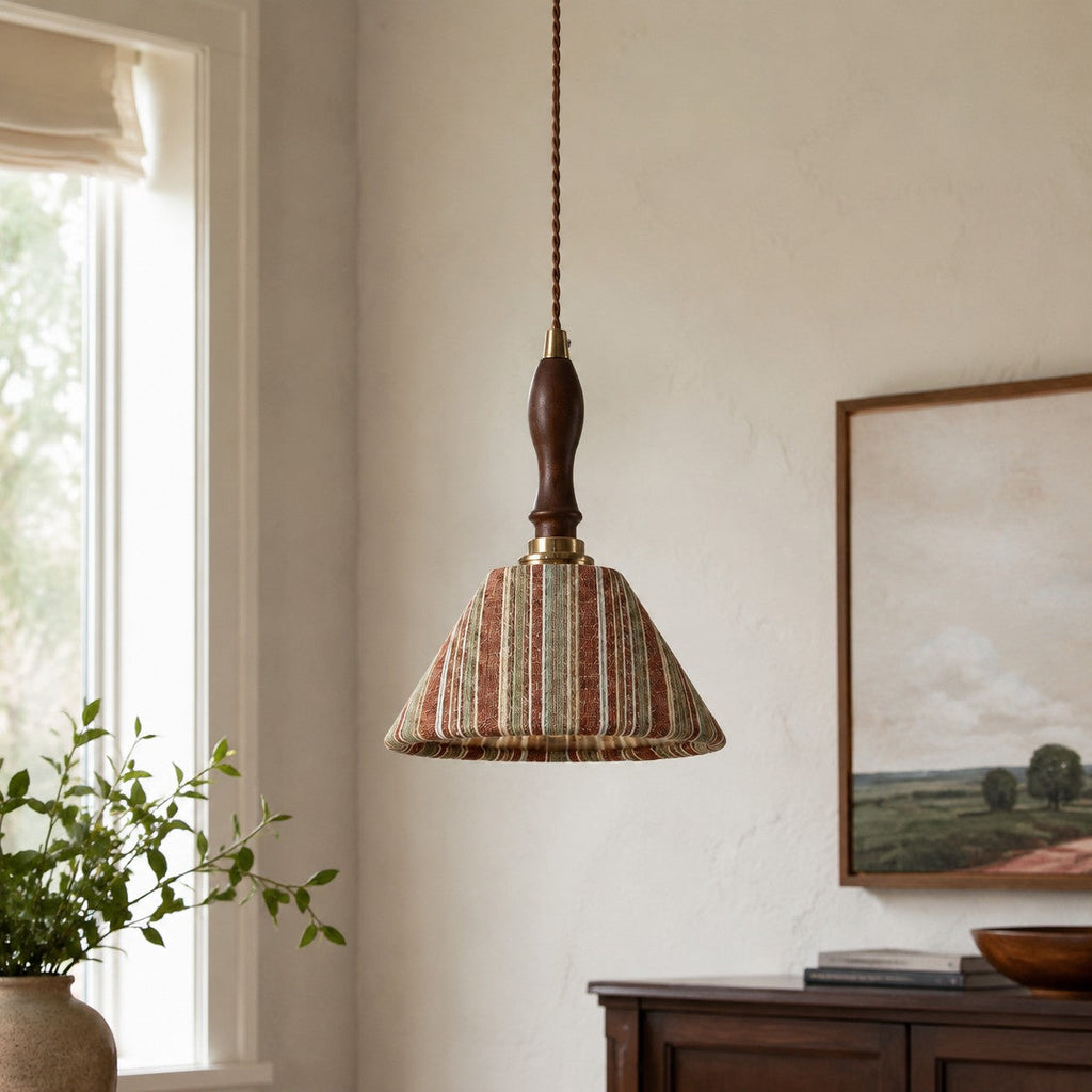 Wabi-sabi-pendellampe i stof | Souliia