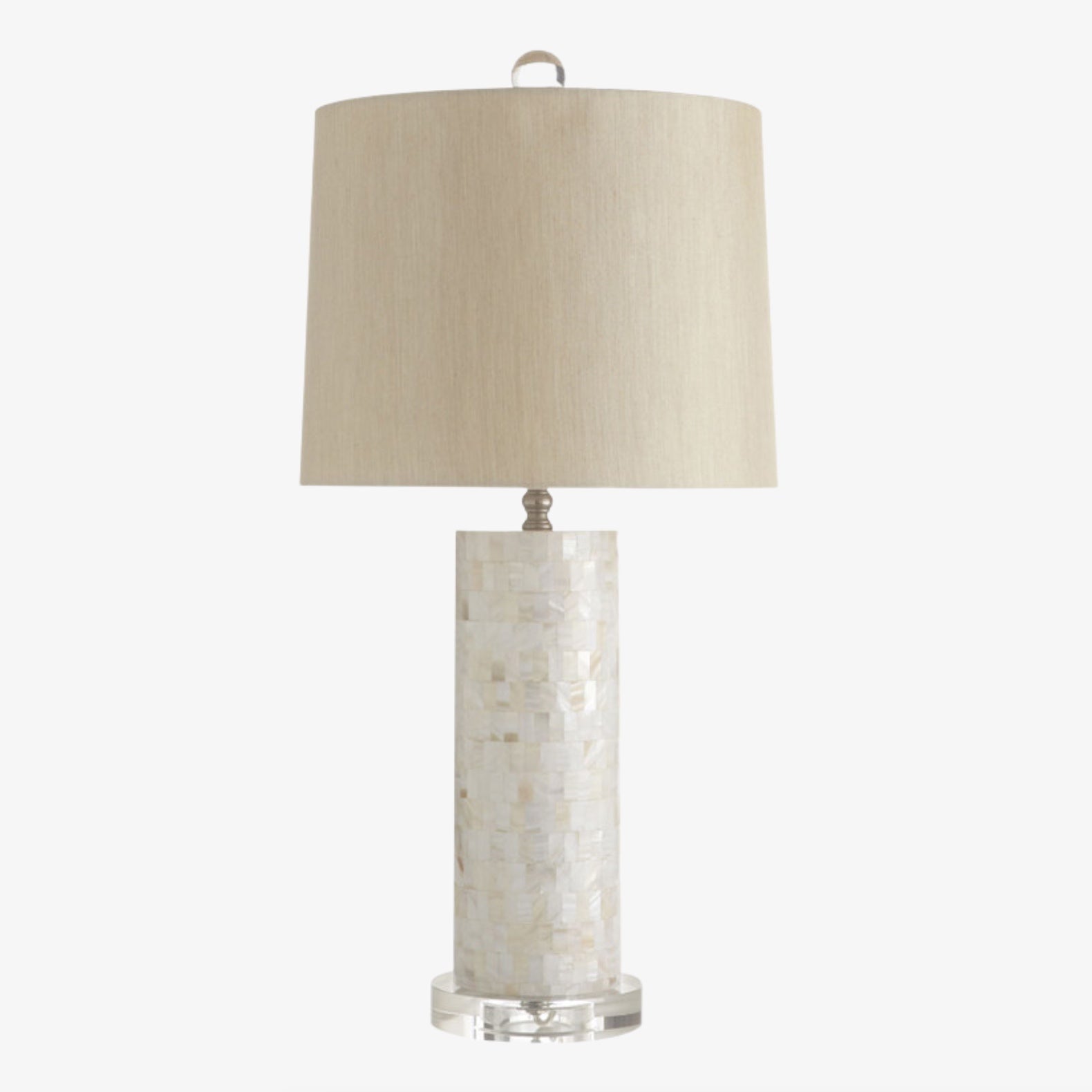 Soft Shade Crafted Table Lamp with Coastal Farmhouse Style for Living Room Decor | Souliia