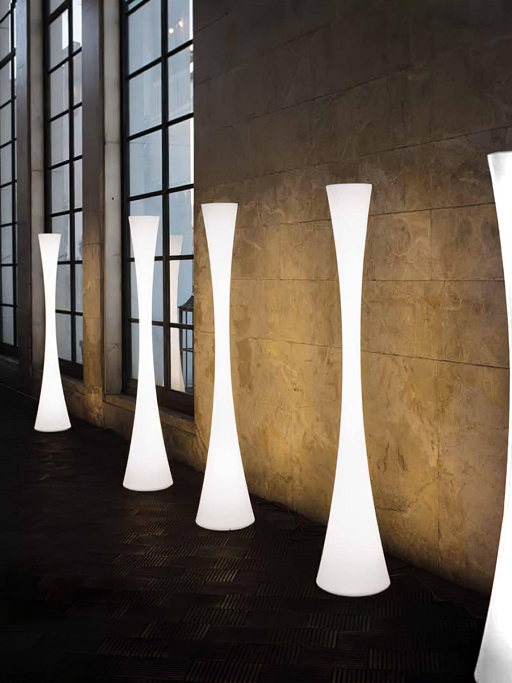 Romantic Simple White Column Floor Lamp M27 | Souliia
