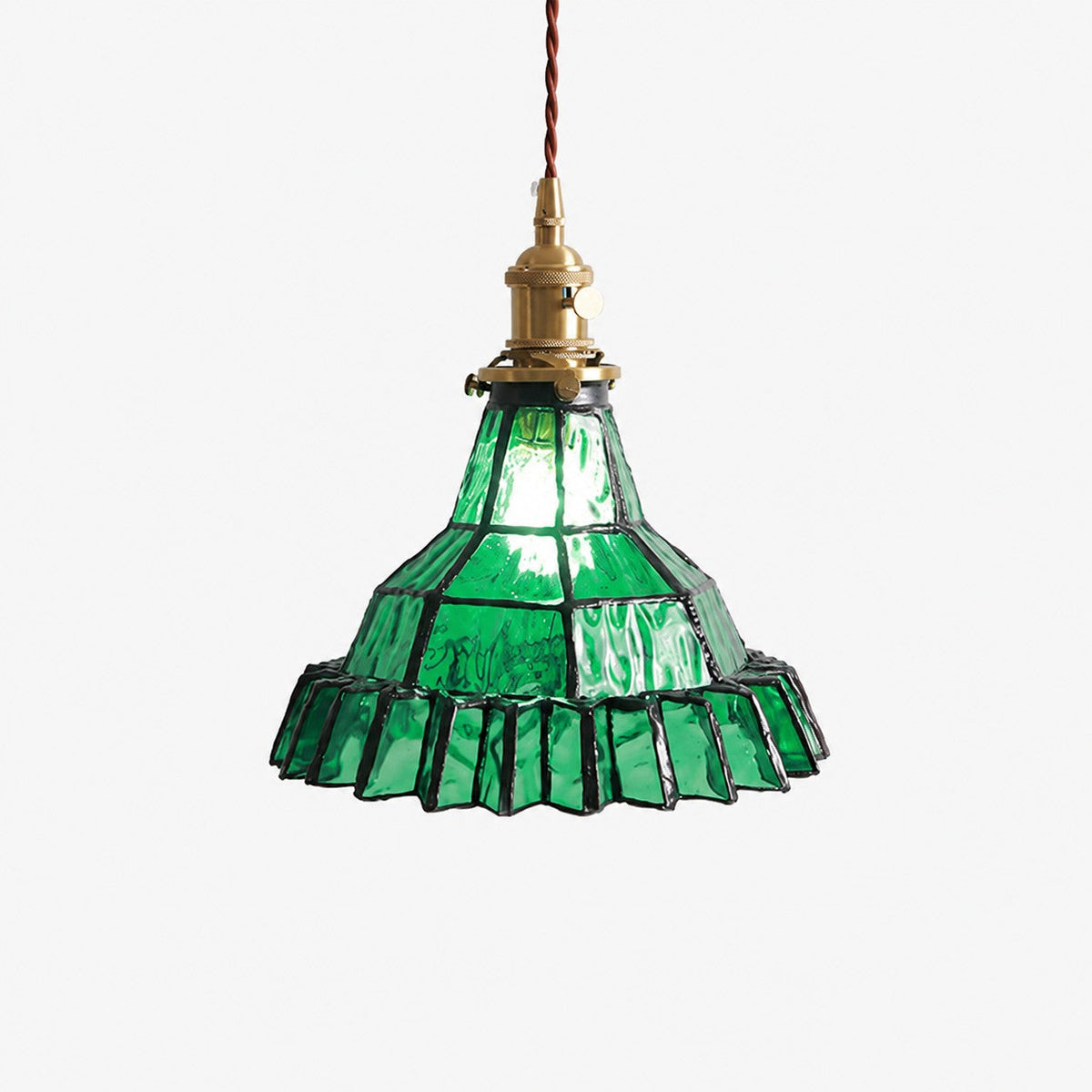 Vintage Tiffany-pendel i blyindfattet glas til stuen | Souliia