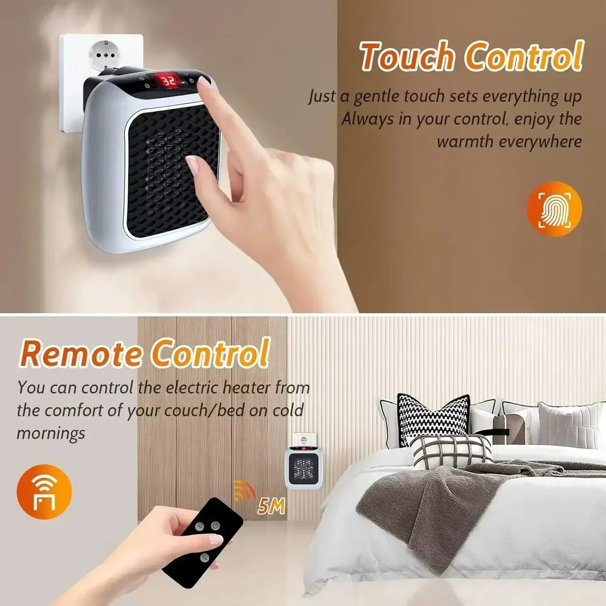 Electric Portable Mini Heater — 800W Fast Heating in 3 Seconds