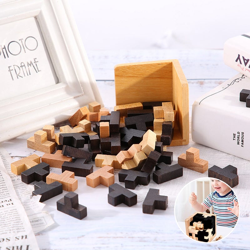 Jeu de puzzle en bois – Aiguisez votre esprit avec des énigmes stimulantes - Souliia