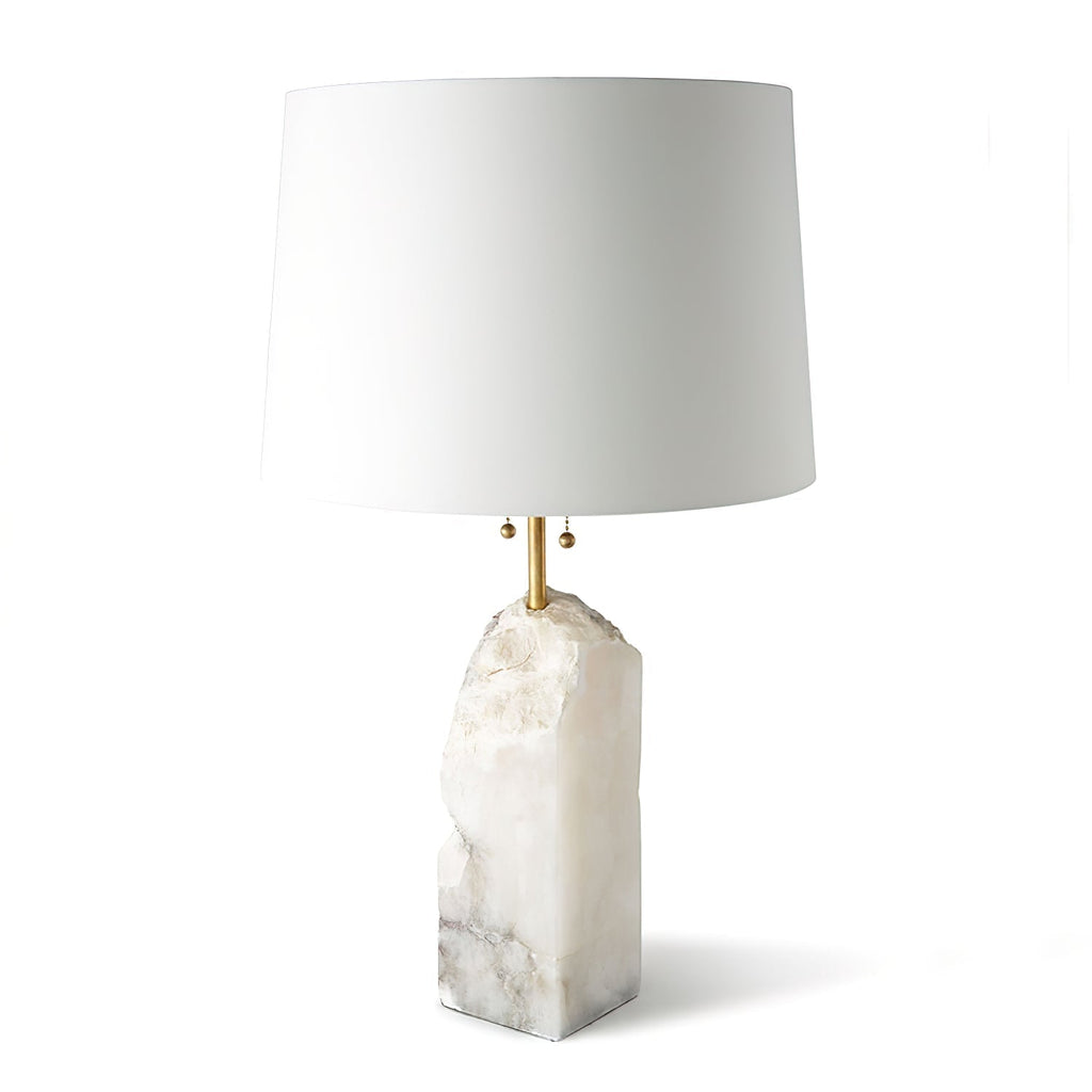 Bordslampa i rå alabaster | Souliia