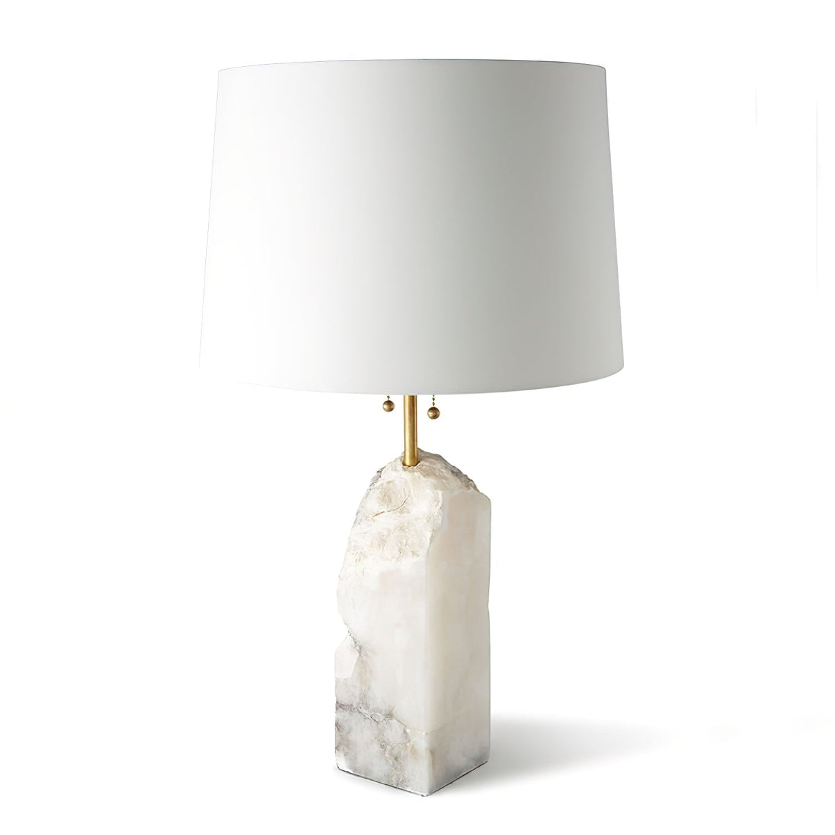 Bordslampa i rå alabaster | Souliia