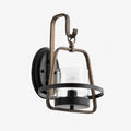 Rust Metal Clear Glass Wall Sconce | Souliia