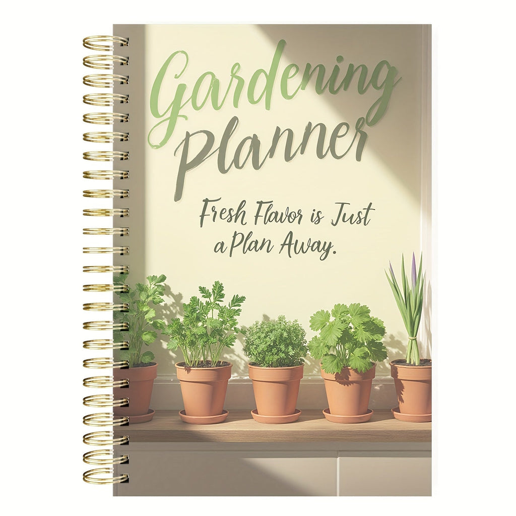 Gardenlog A5 Undated Spiral Garden Planner — 116 Pages, Structured Layouts