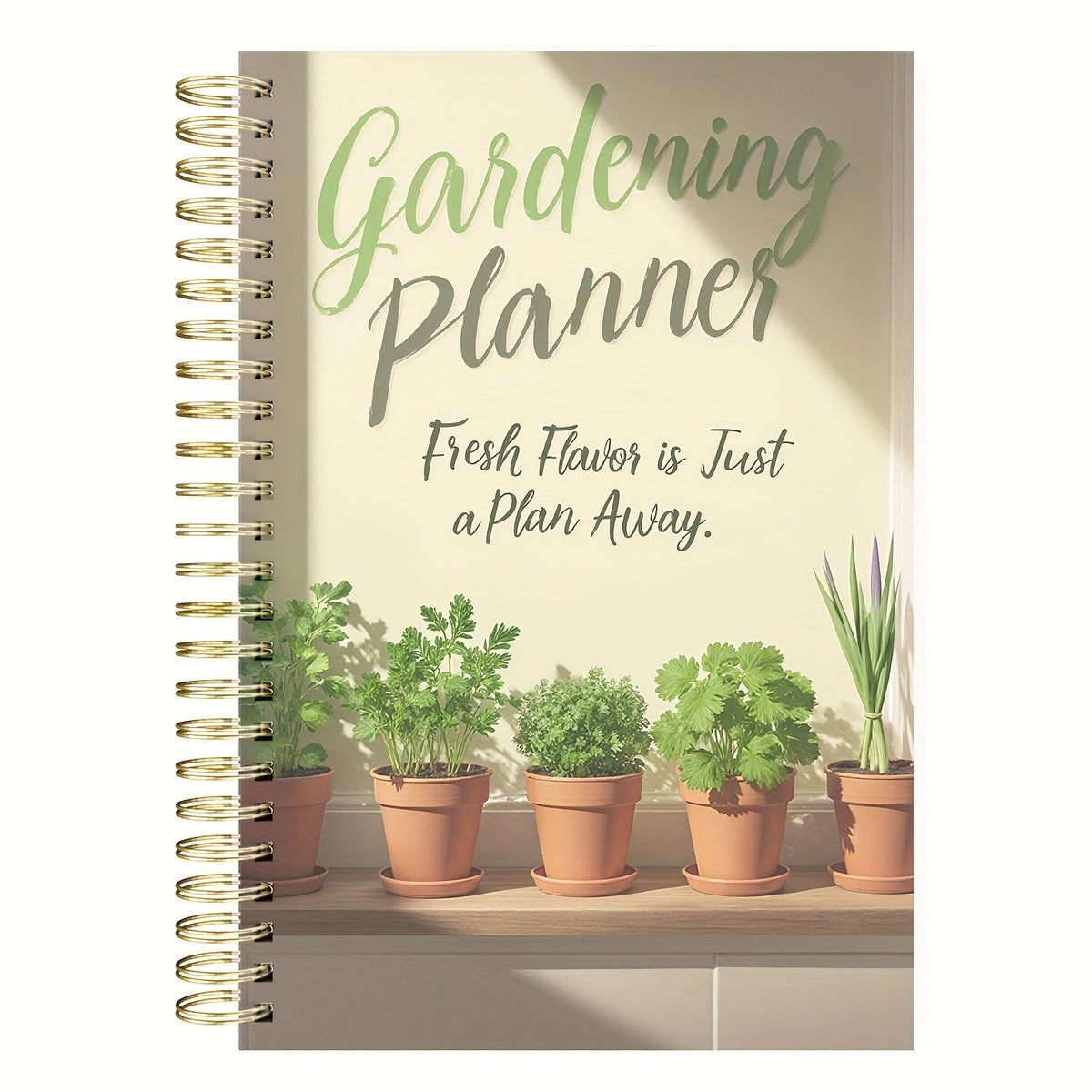 Gardenlog A5 Undated Spiral Garden Planner — 116 Pages, Structured Layouts