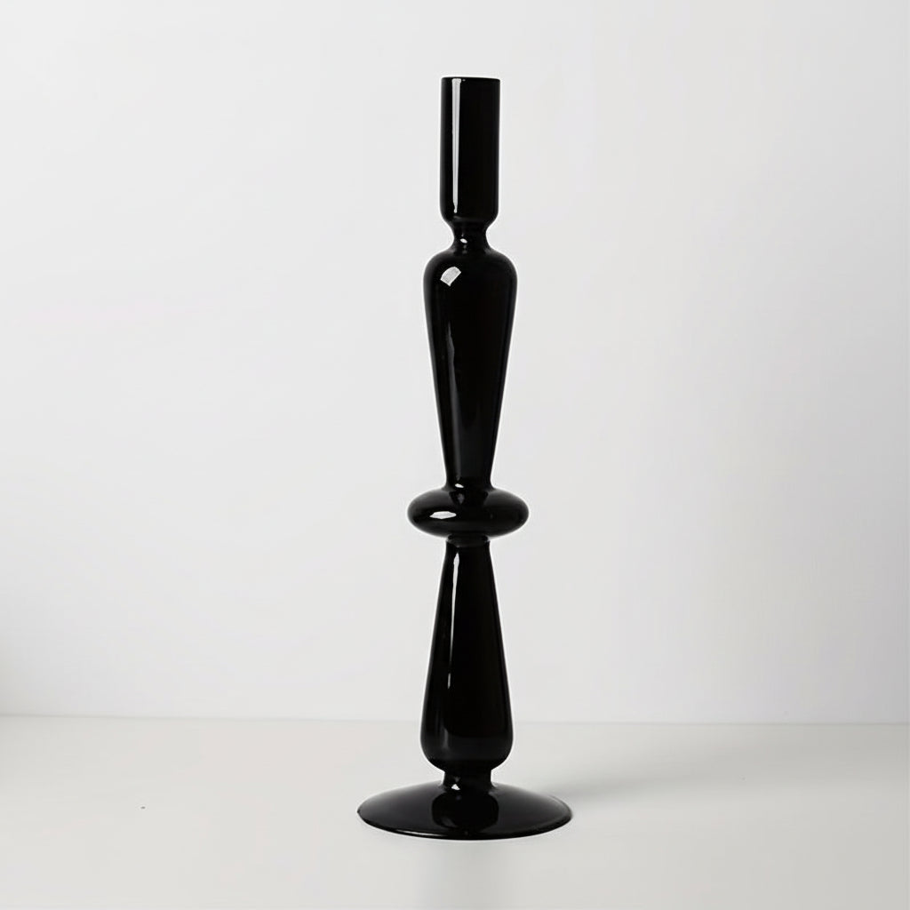 Auravine Glass Vase & Candle Holder — Sculptural, Minimalist Profile