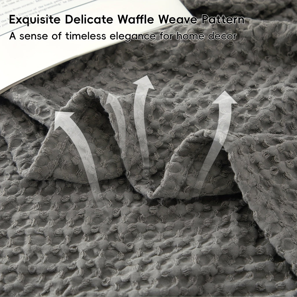 Cloudweave Cozy Waffle Throw Blanket — Lightweight, Durable Everyday Weave
