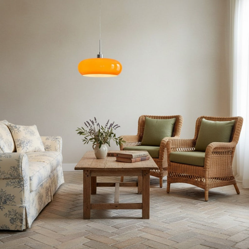 Závěsná lampa Potivus Glow v retro stylu – sochařské závěsné svítidlo do obytných prostor N36 | Souliia