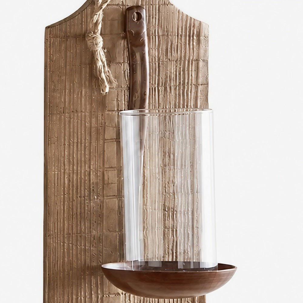 Rustic Farmhouse Wooden Wall Sconce | Souliia