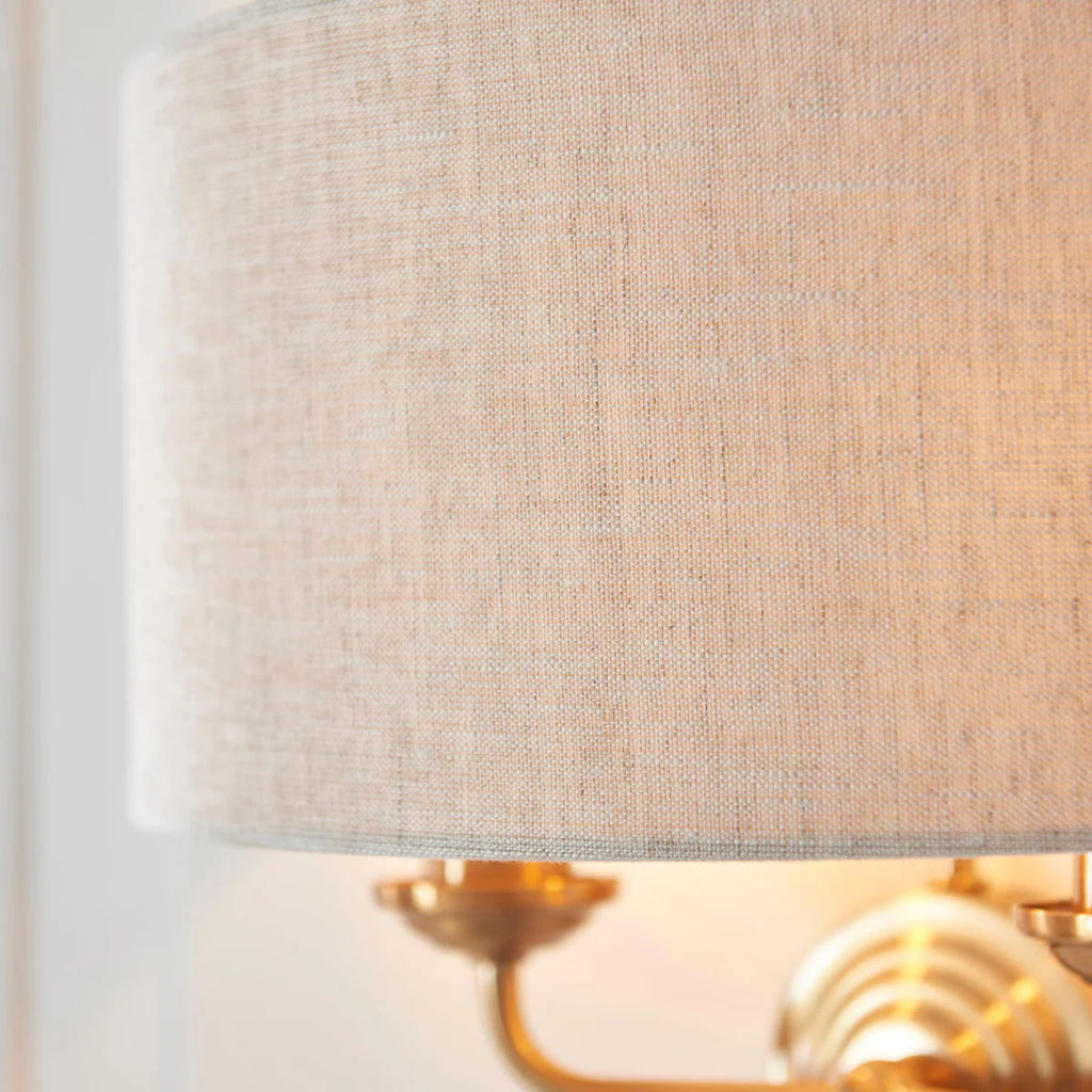 Tela elegante Wandleuchte mit Stoffschirm und feinem Metallrahmen für Wohnzimmer und Schlafzimmer | Souliia