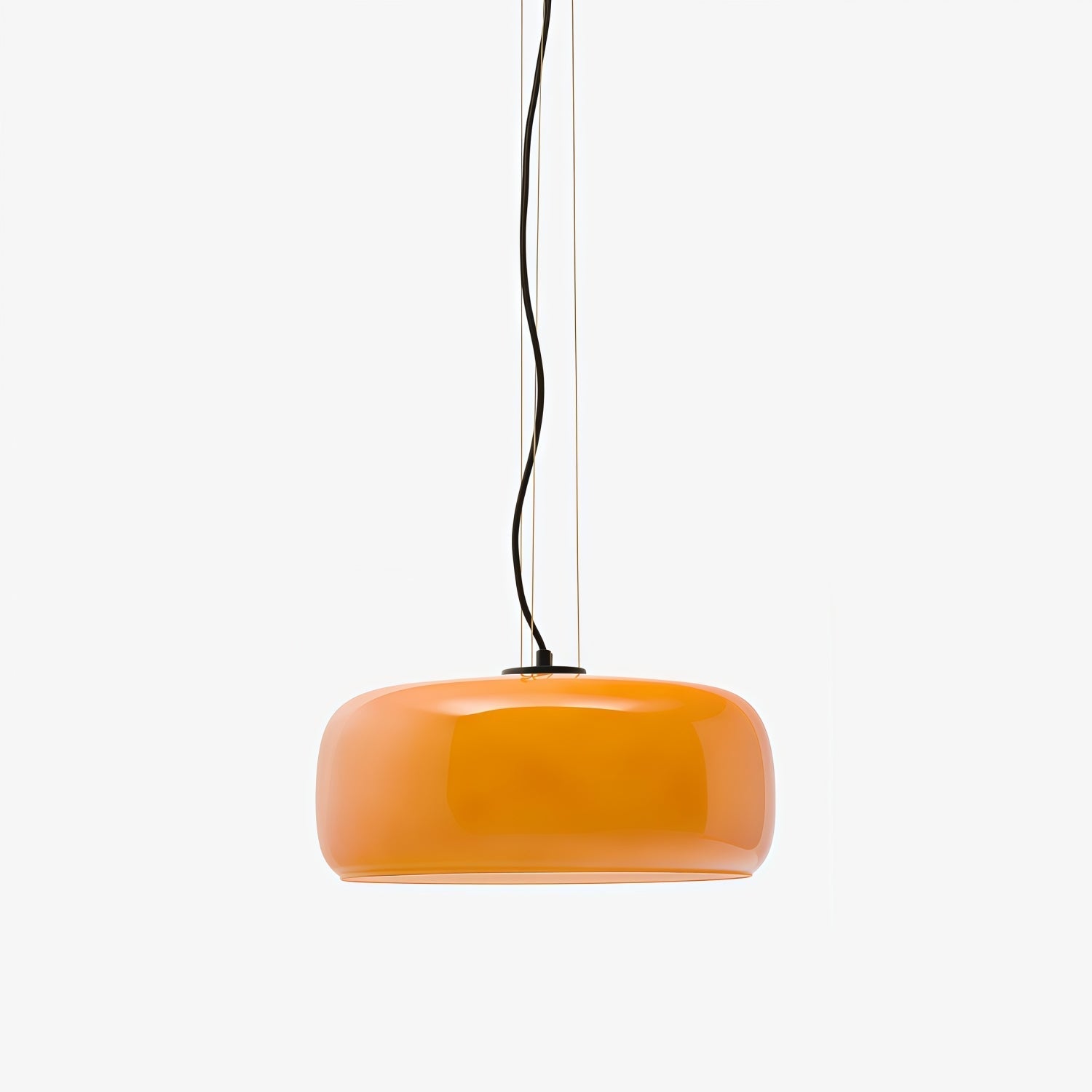 Lunorae Rounded Glass Pendant Lamp - Modern Sculptural Lighting for Living Room | Souliia