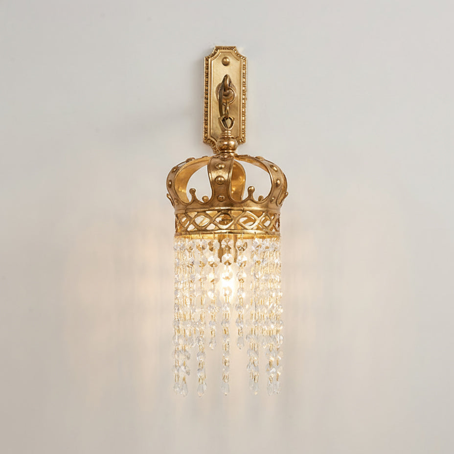 Timon Brass Crown Wall Lamp | Souliia