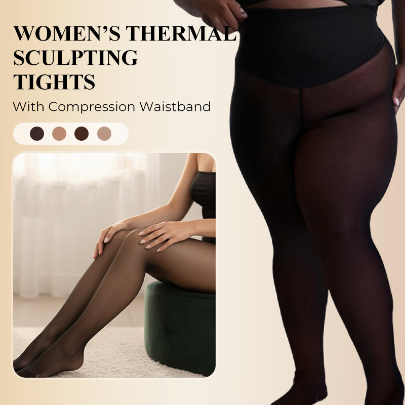 VelouraFlex – Collants sculptants thermiques transparents avec ceinture compressive - Souliia