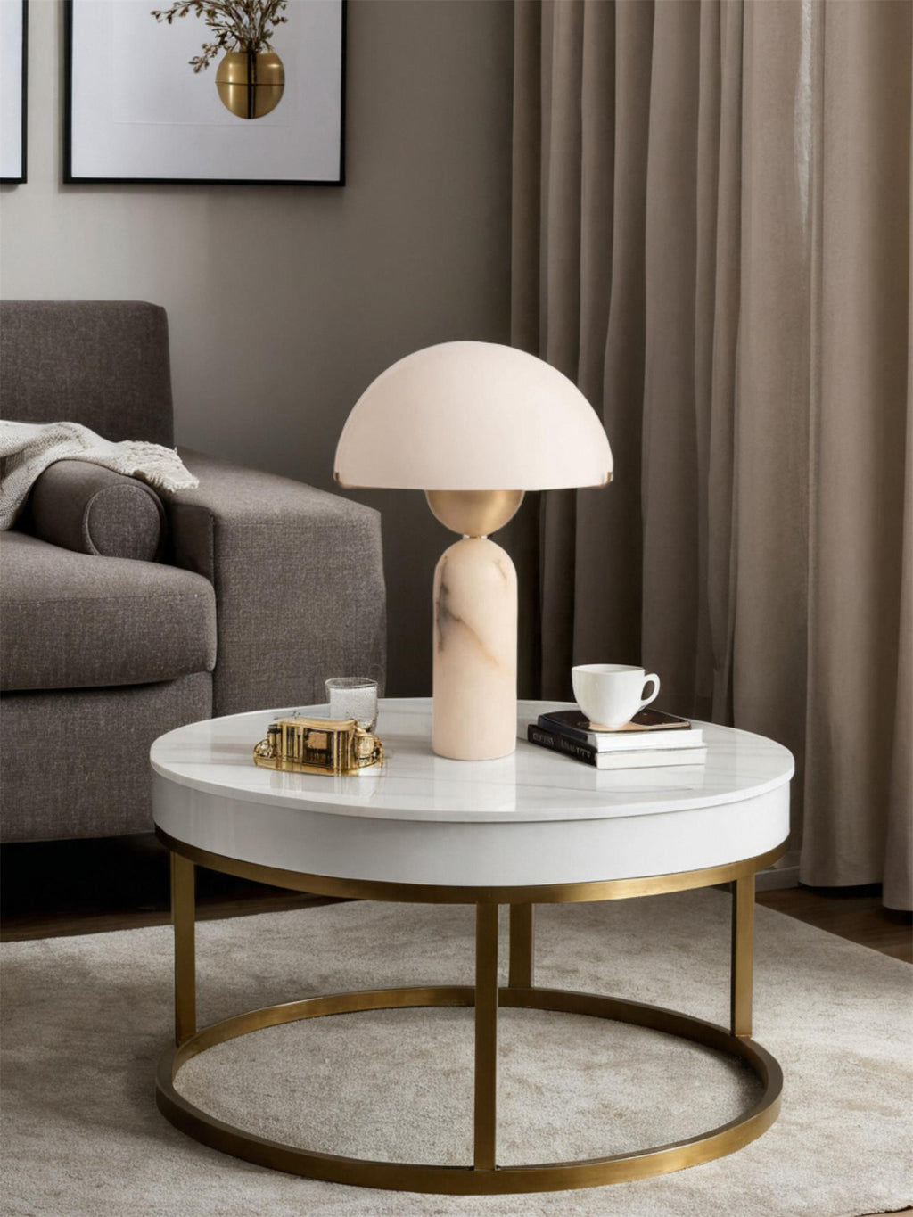 Peono Alabaster Table Lamp | Souliia