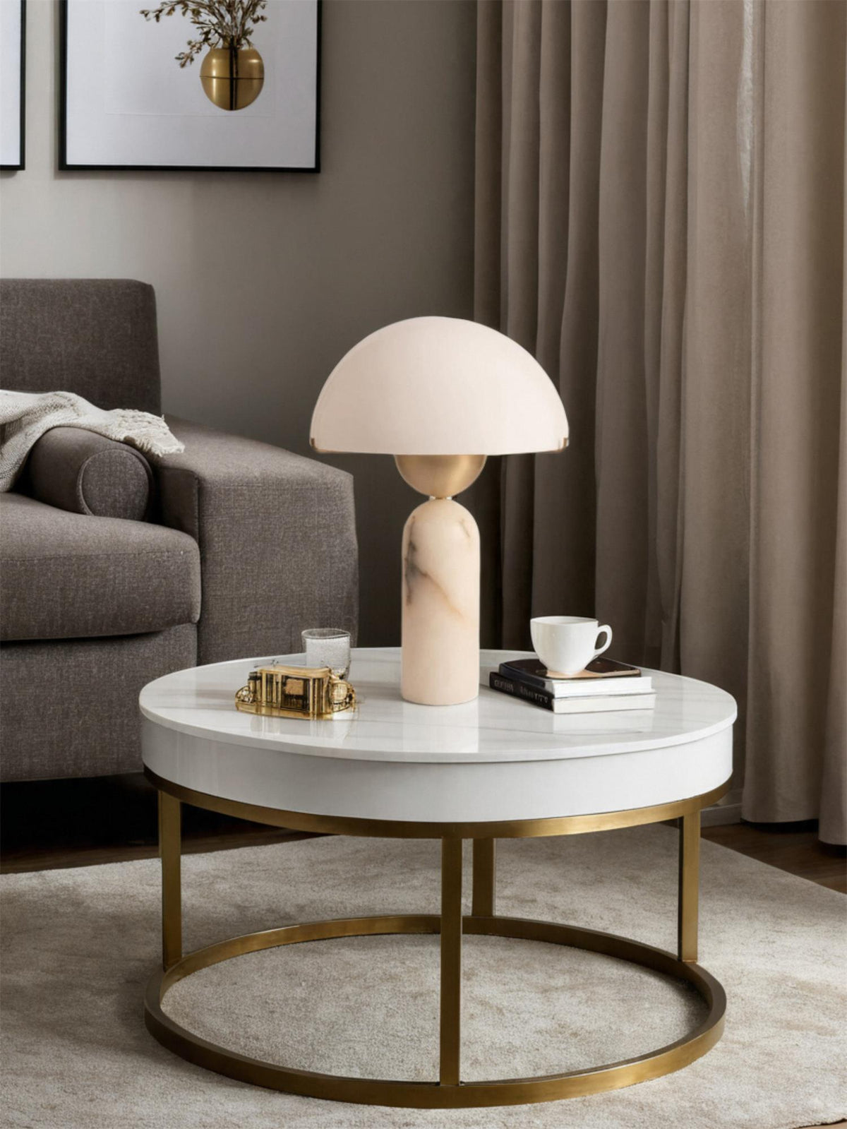 Peono Alabaster Table Lamp | Souliia