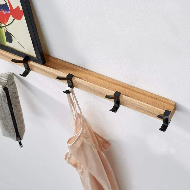 Wall-Mounted Coat Hanger with Adjustable Double Hooks | Space-Efficient Storage | Adjustable Double Hooks | Nordivo - Souliia
