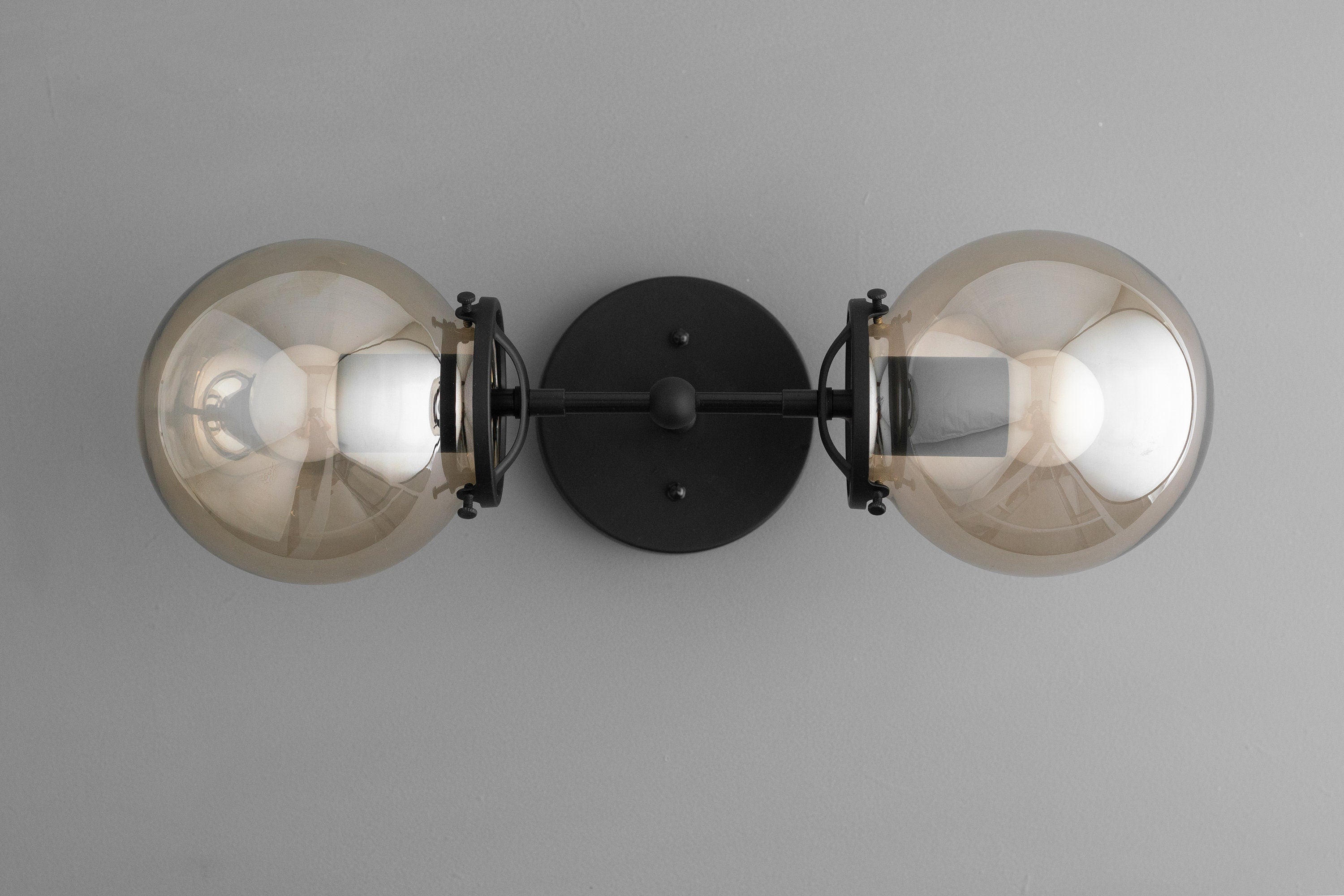 Lumio Globe Clear Glass – Modern Industrial Bathroom Vanity Light | Souliia