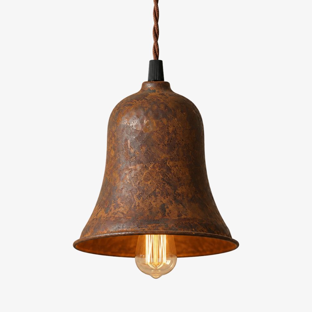 Rust Bell Shade Vintage Industrial Pendant Light for Kitchen Island | Souliia
